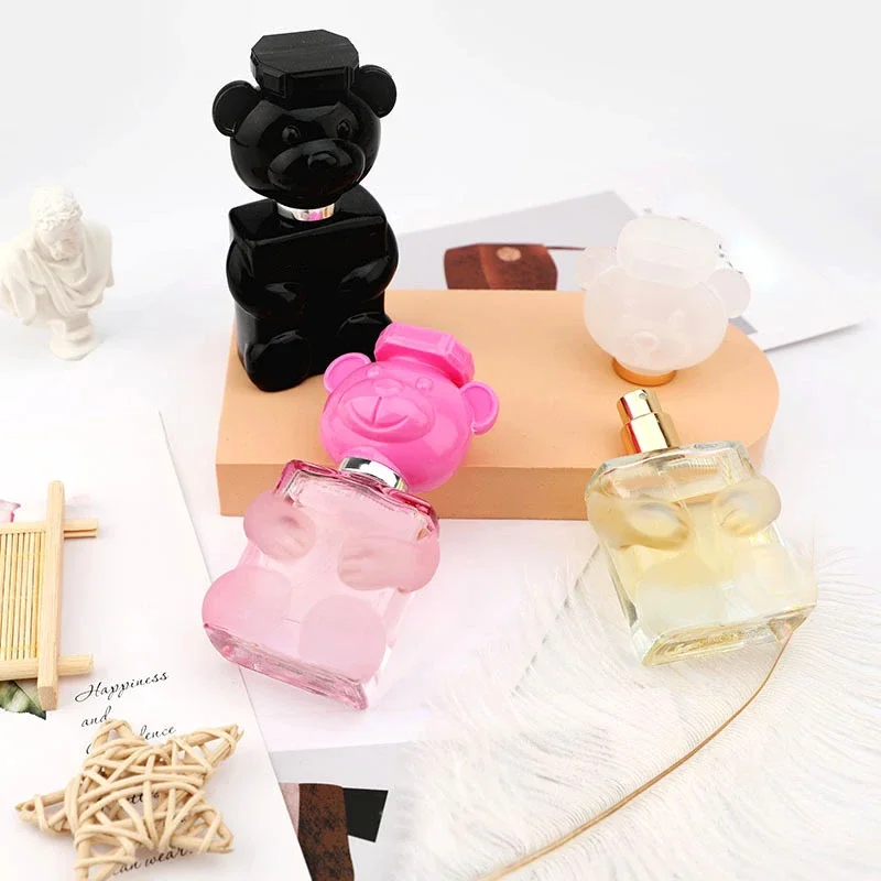 30ml Bear Perfume Dispenser Pressed Spray Bottle Perfume Sample Makeup Travel Dispenser Glass Bottle Travel Essentials