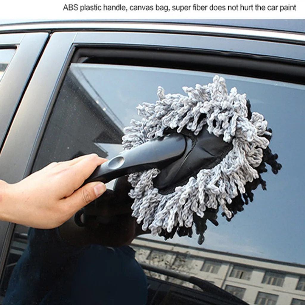 Multifunctional Car Collector Cleaning Dusts Mop Bristles Strong Water Absorption Vehicle Cleaning Wax Mop Brush Car Wash