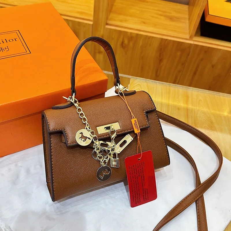 

Women Handbag Purse Tote Crossbody with Lock Clasp | Minimalist Designer Shoulder Bag