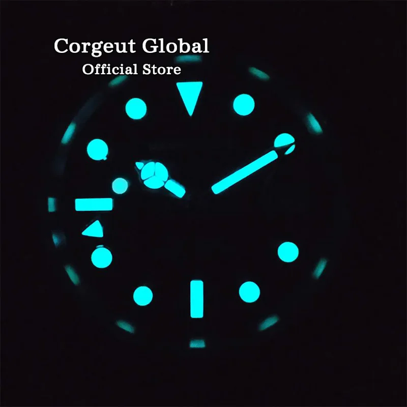 Corgeut Luxury NH34 Mechanical Wristwatch Stainless Steel GMT Watch Top Brand Sapphire Glass Men Watches reloj hombre