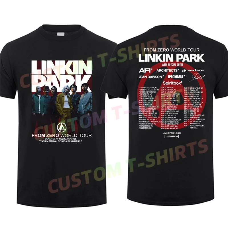 

2024 Men T Shirt Casual Jual Kaos Linkin From Zero World Tour 2025 Park T-shirt Graphic Summer Short Sleeves 100% Cotton S-3XL