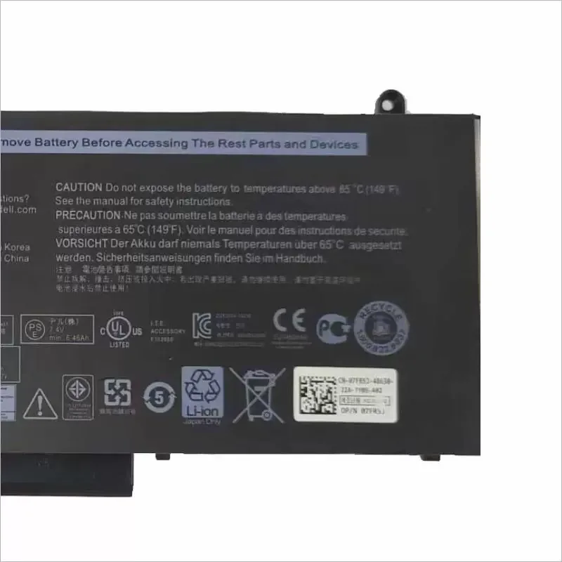 Batterie d'ordinateur portable G5M10 haute capacité 6460mah pour Dell Latitude 3350 3160 E5450 E5550 E5270 E5250 E5450, expédition rapide
