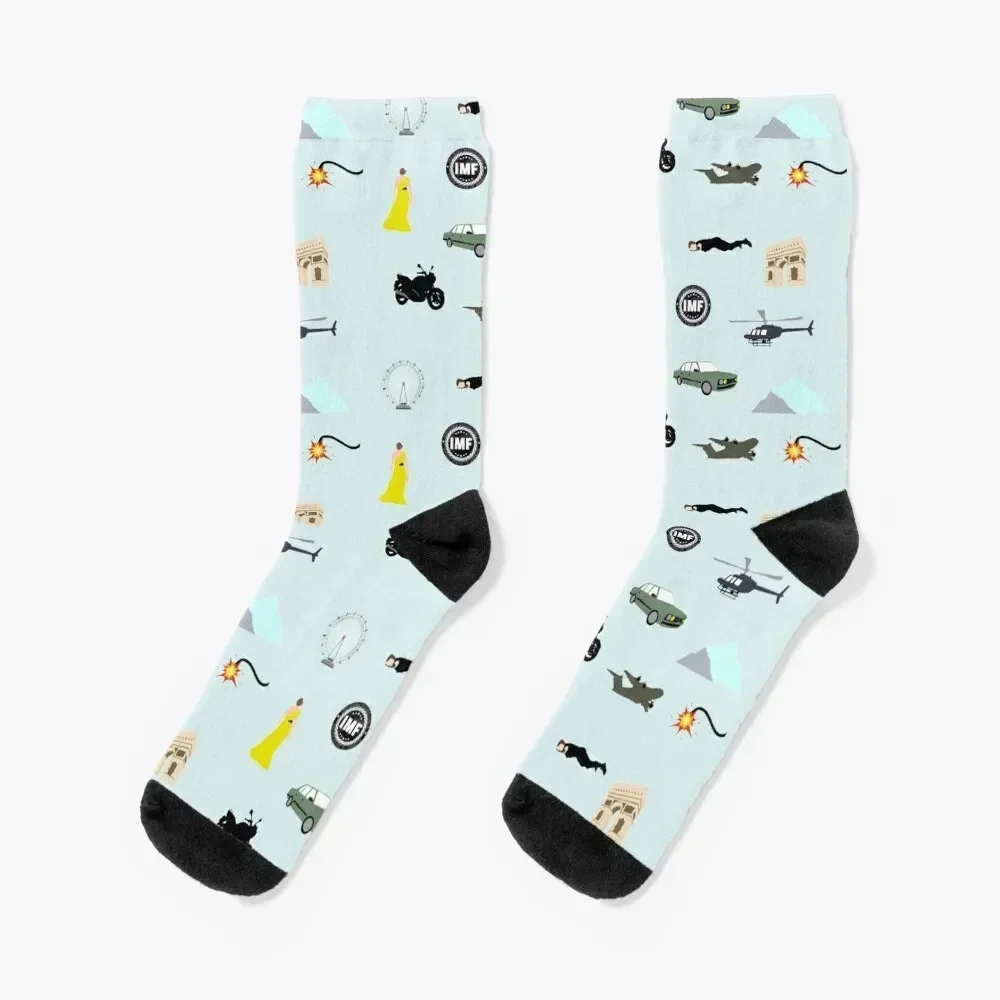 Mission: Impossible minimalist symbols Socks Sports kids happy Ladies Socks Men's