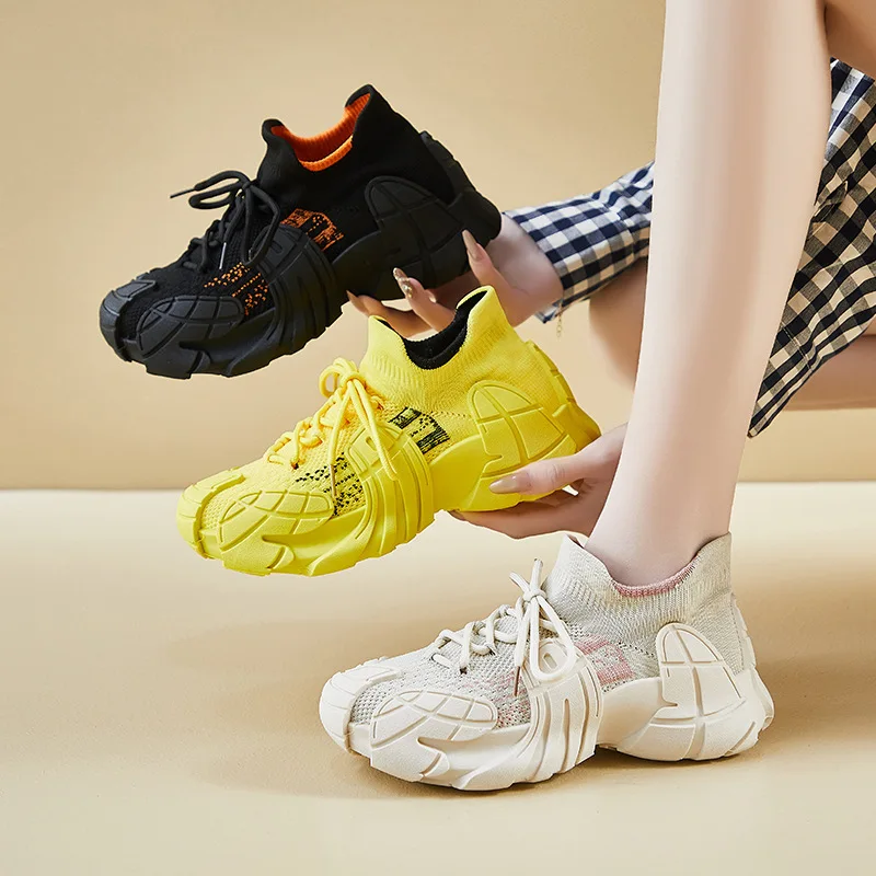 Damenschuhe, rutschfest, strapazierfähig, Freizeitschuhe, 2025, Schnürplattformen, Turnschuhe, bequeme vulkanisierte Schuhe