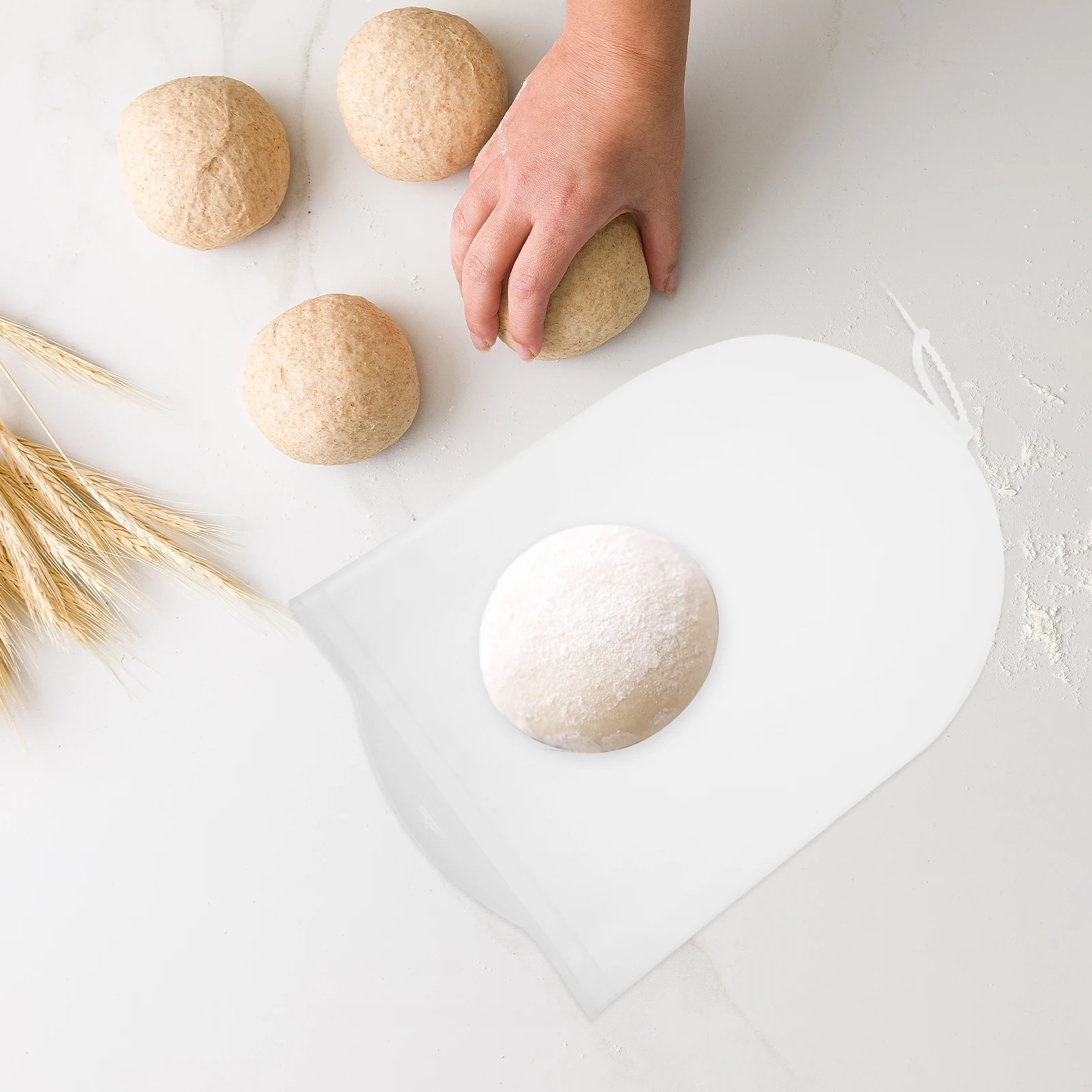 

1Pcs Multifunctional Silicone Kneading Bag With Tie For Dough Mixing Vegetable Preservation Kitchen Tool White