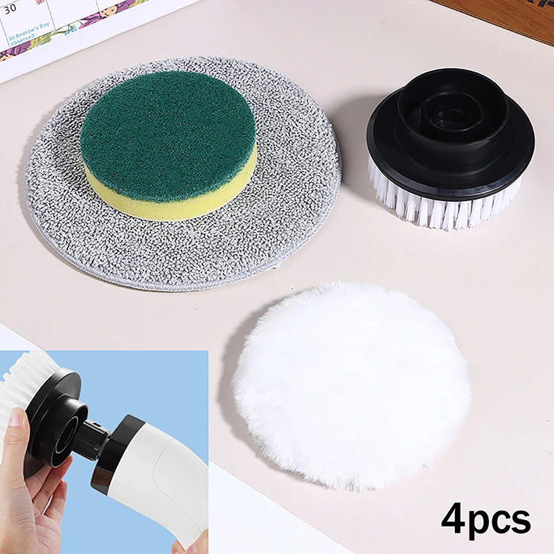 4 Teile/satz Elektrische Handheld Wäscher Köpfe Ersetzen Pinsel Kopf Badewanne Küche Waschbecken Reinigung Werkzeug Zubehör