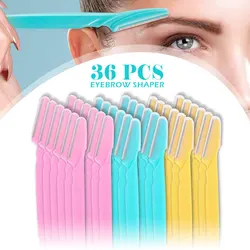 36/72/258Pc Eyebrow Trimmer Face Blade Eyebrow Razors Facial Eyebrow Shaper Trimmer Shaving Grooming Kit Exfoliating Makeup Tool