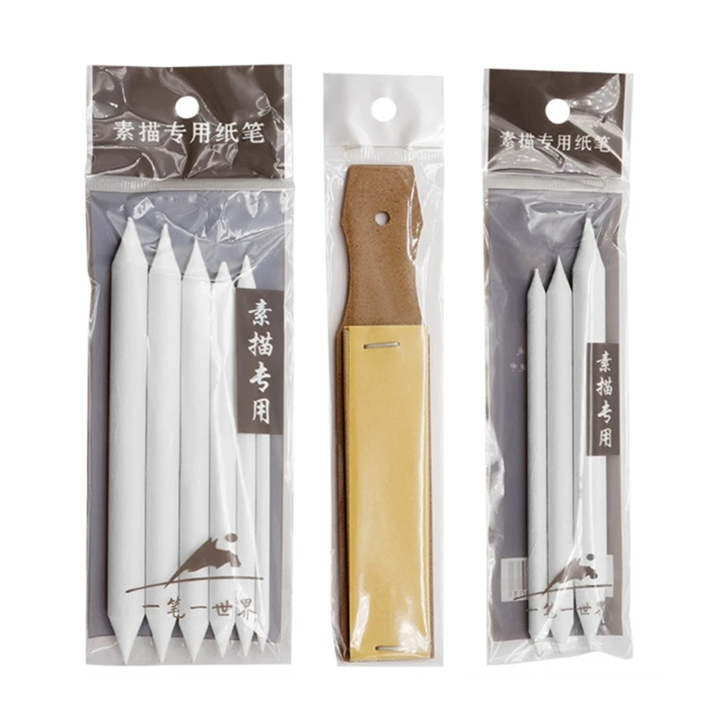 

Artists Sketching Drawing Tools Set Art Blending Kits with Multiple Sizes Blending Stumps Tortillions and Sandpaper