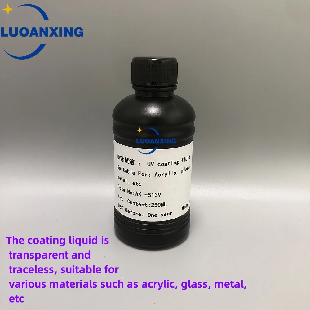 UV Coating Fluid For UV Ink UV Pretreatment Solution For UV Flatbed Printer For Glass Wood Metal Crystal Leather Ceramic PVC