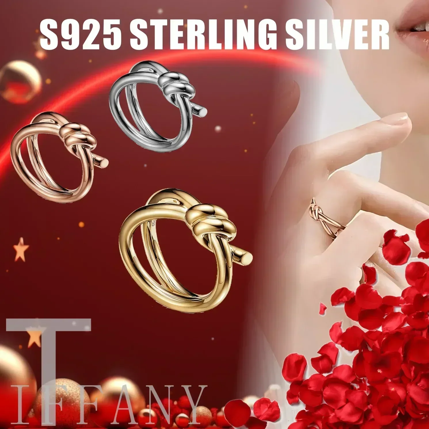 

Elegant Original Sterling Silver 925 Necklace & Engagement Ring, Women's Brand, Perfect for Birthday & Engagement Gifts