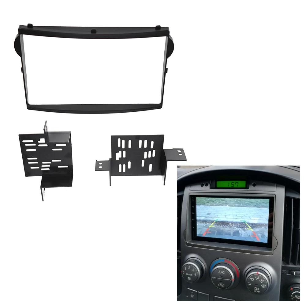Fascia Radio mobil 2Din untuk Hyundai Starex/H1 DVD Stereo pelat bingkai adaptor dudukan dasbor instalasi Bezel Trim Kit A