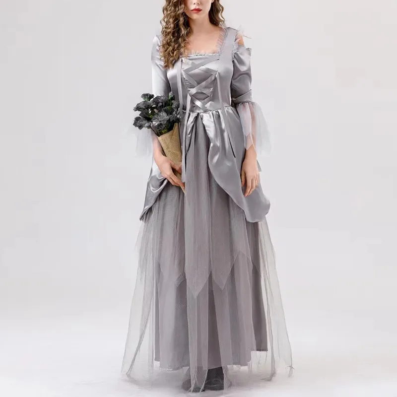 السيدات loween تأثيري الزفاف الدكتور ثوب طويل حفلة تنكرية الكرة مرحلة الأداء زي المرأة العرقية الصينية التقليدية...