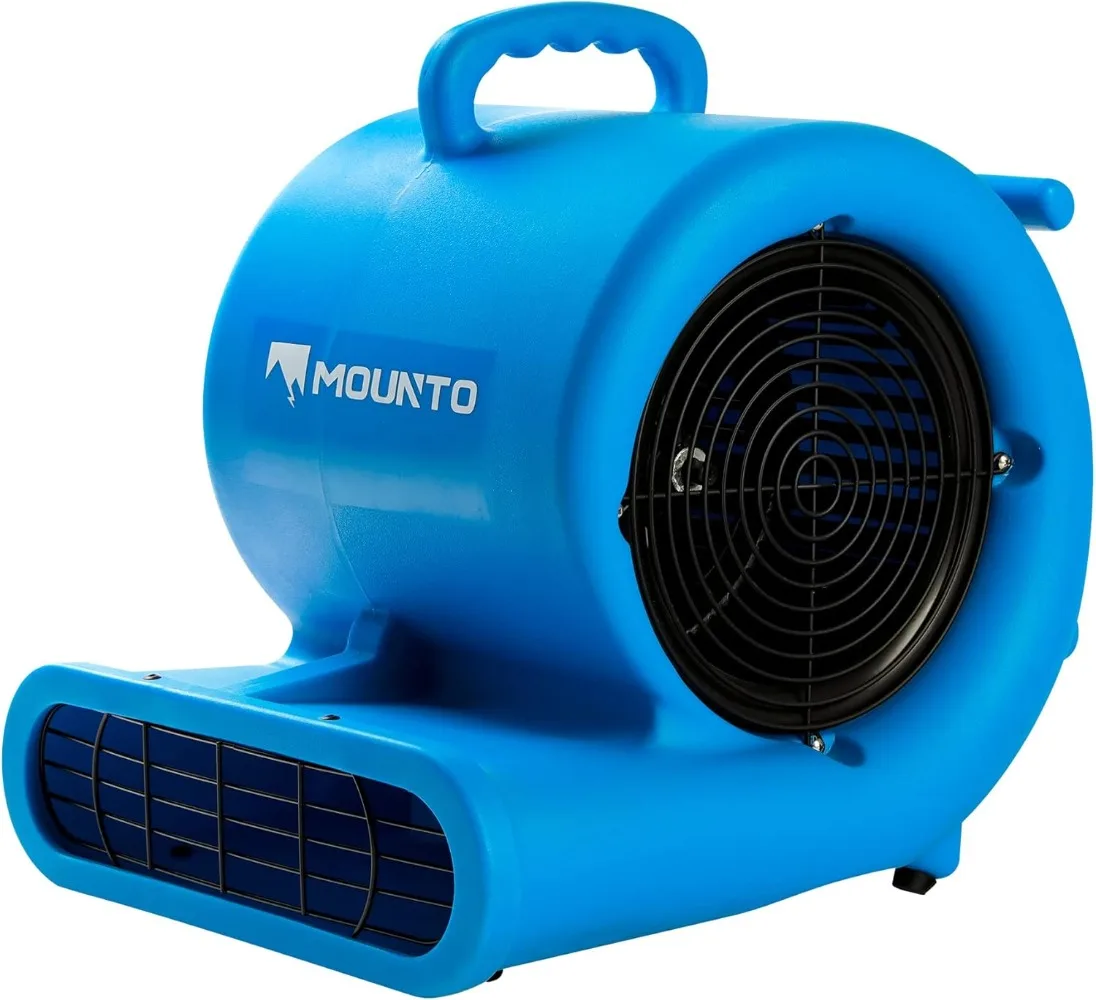 1/3hp Air Mover 2000cfm Carpet Dryer Blower - 3-Speed Air Mover W/Dual GFCI Outlet, 25ft Power Cord for Drying, Cooling