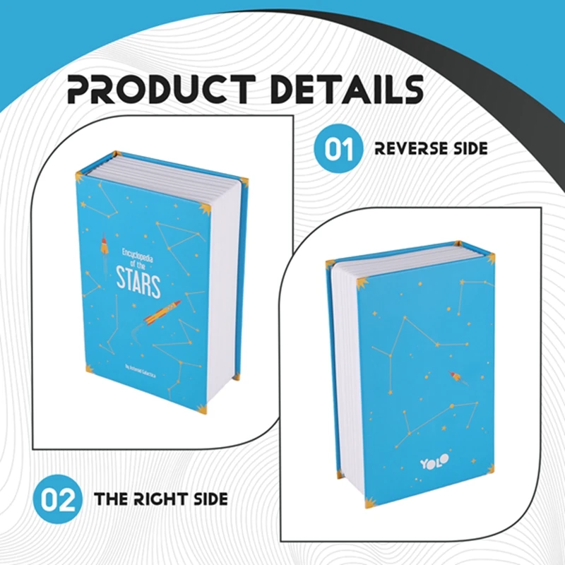 Dictionary Book Safe Storage Box,  Safe With 3 Digital Combination Lock, Anti-Theft Safe Secret Box