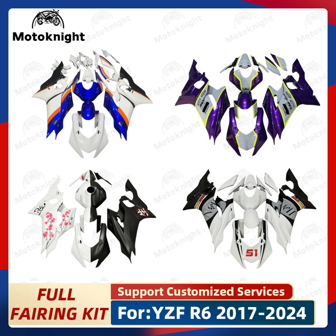 Motorcycle Fairing Kit Fit For Yamaha YZF-R6 2017 2018 2019 2020 2021 2022 2023 2024 Fairings Painted Bodywork New ABS Plastic