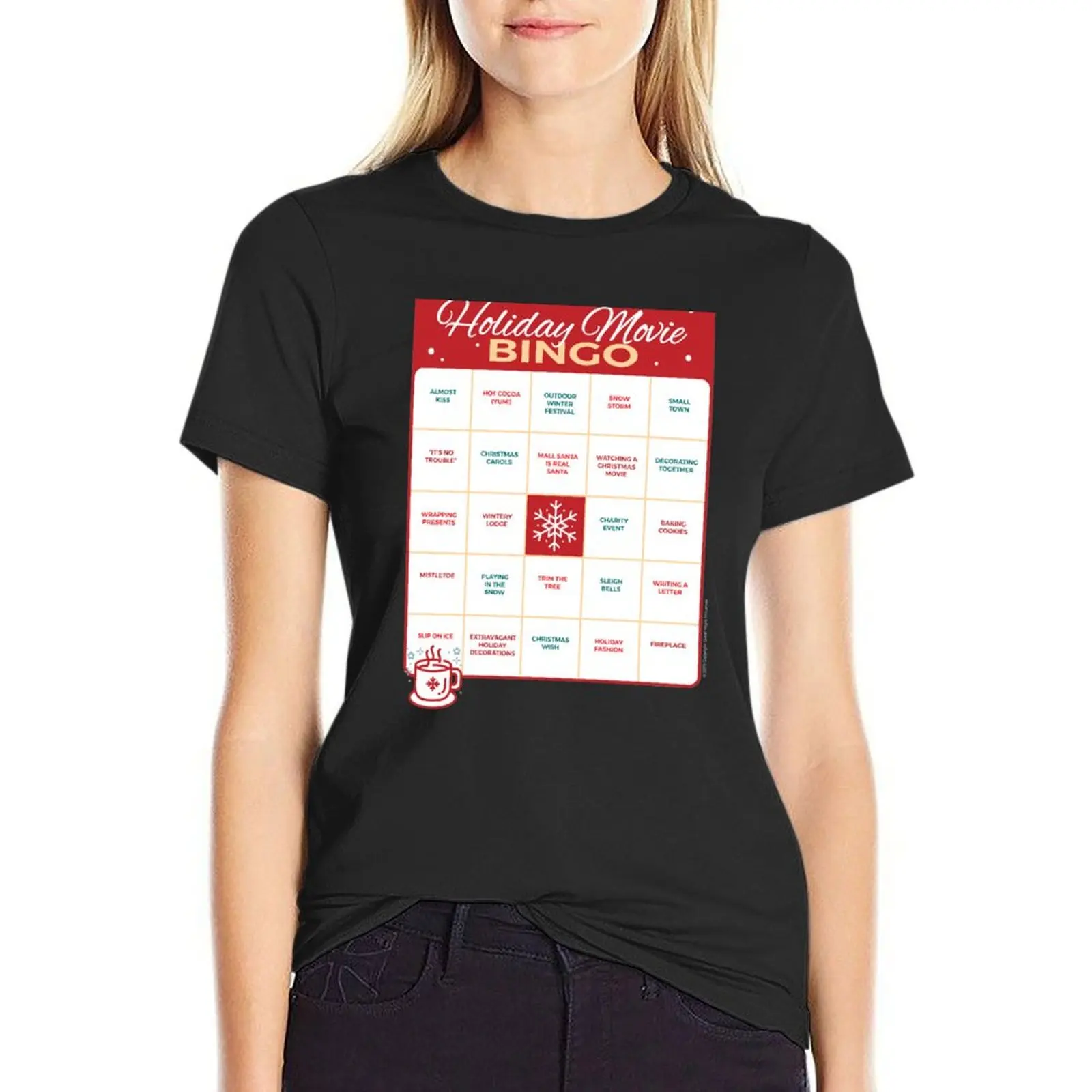 Holiday Movie Bingo T-Shirt hippie clothes sweat new edition customizeds Women clothes