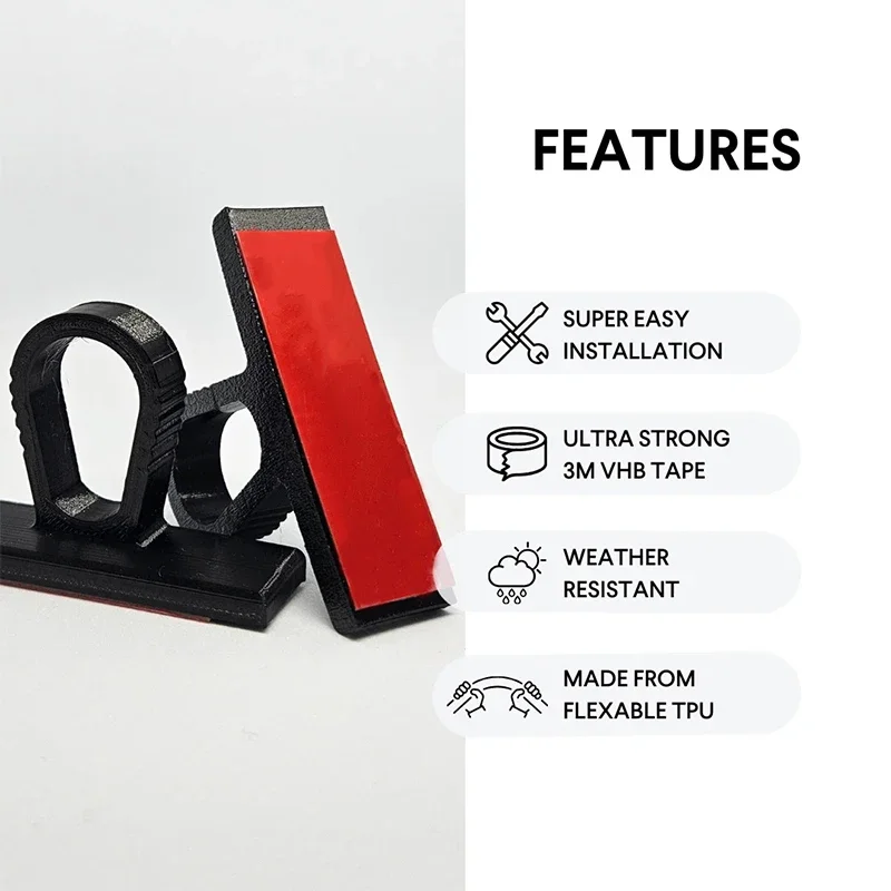Vehicle Licence Plate Clip Honeycomb Pattern Grille Holder With VHB Adhesive Snap On Fasteners For Audi RS Models Fittings