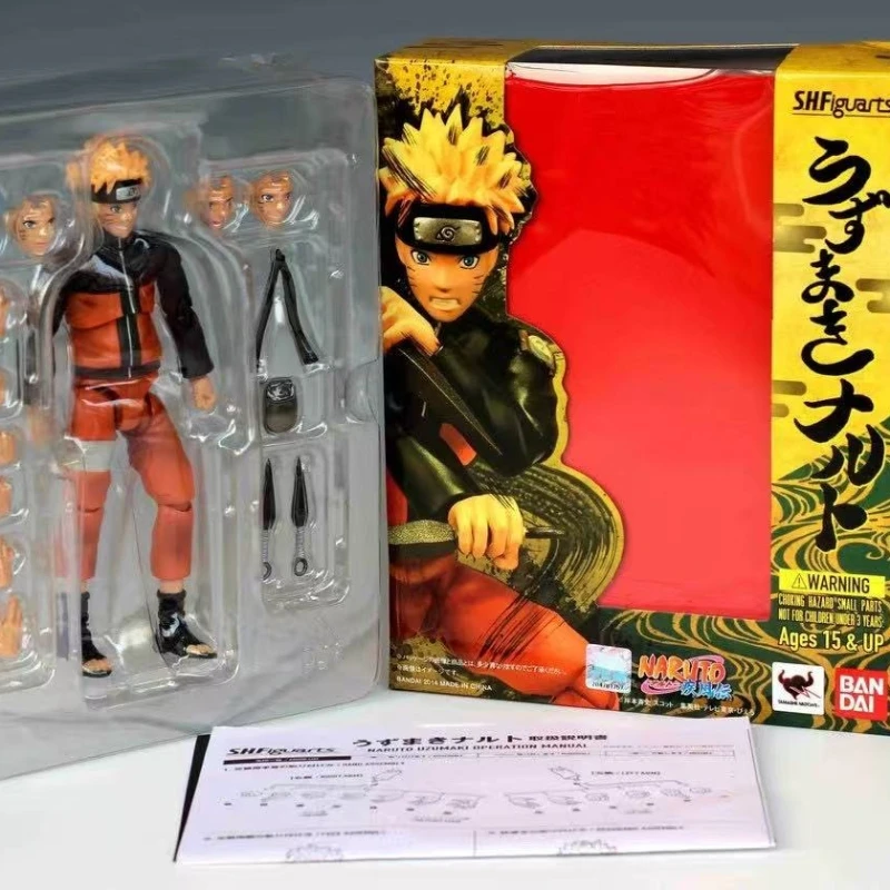 

BANDAI Naruto Original Box Фигурка SHF Naruto Series First Edition 1.0 Naruto Uzumaki Аниме Товары Модель Фигурка Коллекционный Подарок