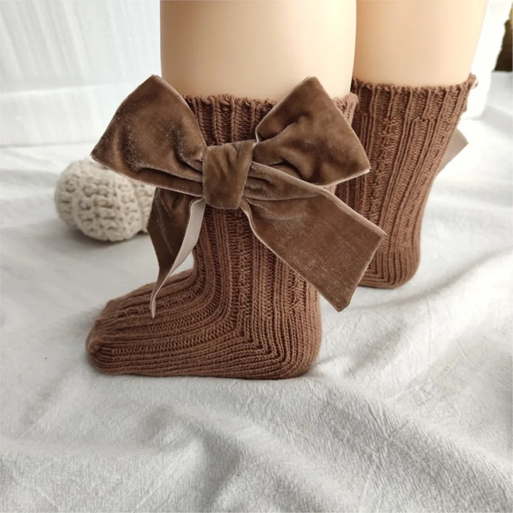 

Baby Socks Boy Girl Newborn Autumn Big Bow Socks Children Mid-tube Warm Cotton Socks Toddler Infant Accessories Clothes