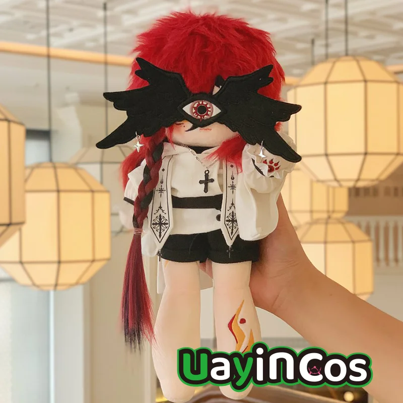 

20cm Doll Clothes Father Priest Dark Fashion Coat Cloak Robe Belt Mask Costume Suit Stuffed Plushies Doll Accessories Anime To
