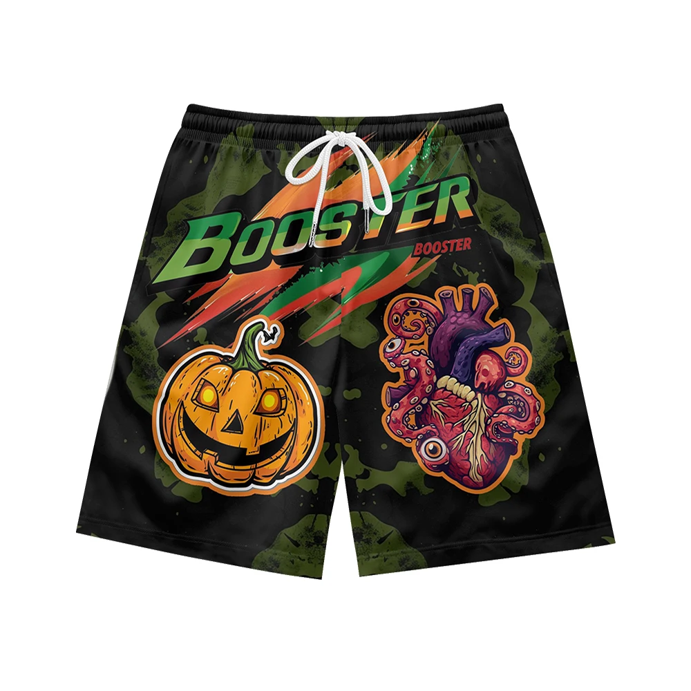 Summer couple beach shorts casual mens beach shorts Pumpkin printing quick dry hip-hop pants hot sale