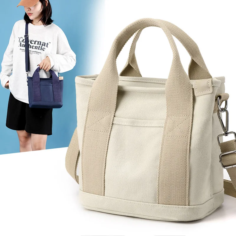 

High Aesthetic New Versatile Canvas Bag, Large Capacity Tote Bag, Daily Commuting Lunch Bag for Women, Computer Insert Bag