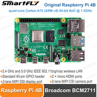 Original Raspberry Pi 4 Model B Dev Board  4B Kit RAM 4GB 8GB Core 1.5Ghz 4K Micro HDMI-compatible Pi4B 3 faster than Pi 3B+