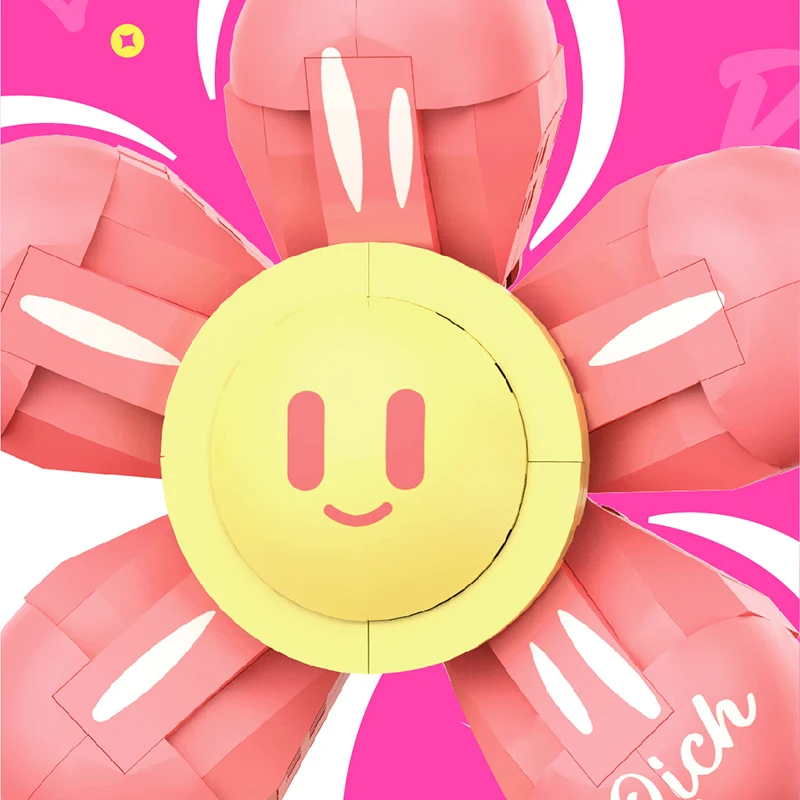 Microjuguetes de bloques de construcción de plantas en maceta con flores bonitas, adorno de escritorio Kawaii, modelo de ladrillos de árbol rico, regalos para niños y adultos