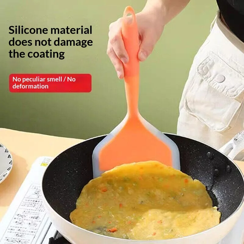 Silicone Kitchen Spatula Wide Cooking Shovel Non-Stick Scraper Turner for Beef Egg Pizza Pancake Kitchen Cooking Utensils