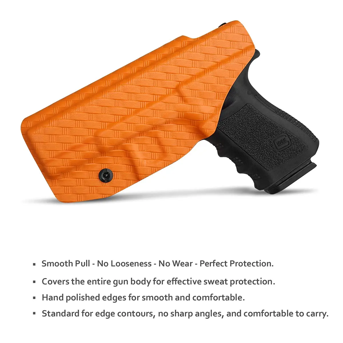 POLE.CRAFT Weave Kydex IWB Kydex Holster لـ Glock 19 / Glock 19X / Glock 25 / Glock 44 45 (Gen 1-5) & Glock 23 32 (Gen 3-4)