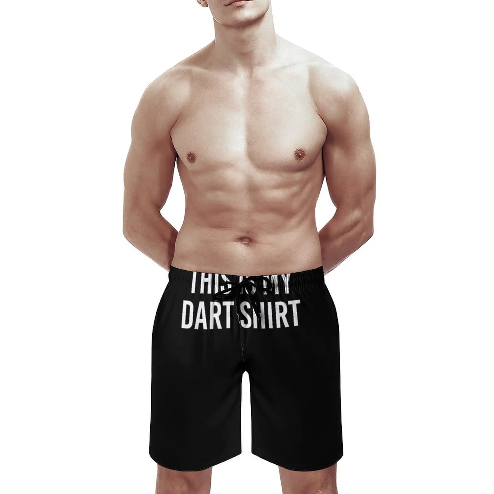 This Is My Dart Shirt Dartplayer Gift Men's Swim Trunks Sports Shorts Beach Trunks Surfing Pockets And Mesh Lining Idea Quotes