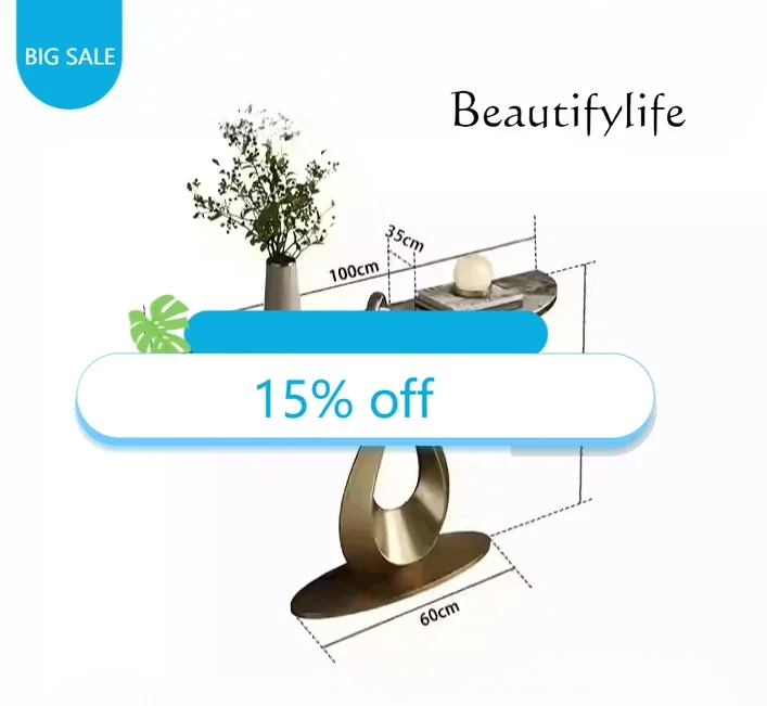 Y Nordic High-end Stainless Steel Entrance Table, Living Room Entry Wall End View Table