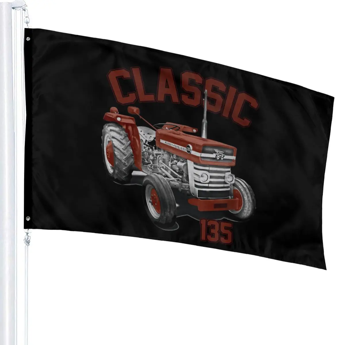 Classic Tractors Massey Ferguson 135 Classic Tractor Inspired Summer Retro Slogan Funny More Colors Flag