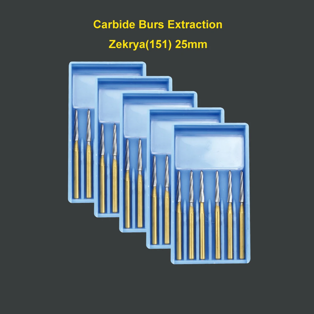 5pack Dental Carbide Burs Endo Z 152 Zekrya 151 Extraction Burs FG Surgical Endodontic Tungsten Burs Bone Cutters Drill Dental