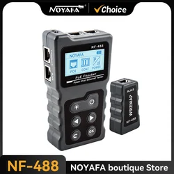 NOYAFA-Rede Cable Tester, POE Switch, Teste Online, PoE Tensão Polaridade Cable Tracker, Loop Test Tool, Network Scan Cable, NF-488