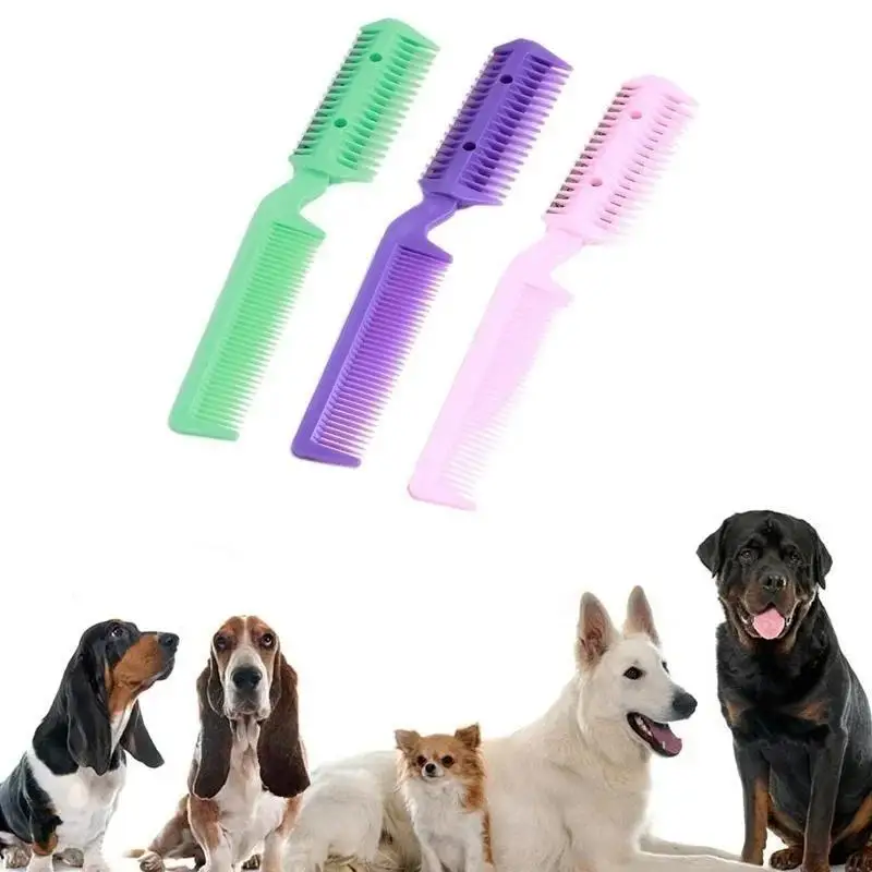 2026 Pet 2-in-1 Hair Clipper 1Pc Thinning Grooming Tool For Long Haired Cat Dog Creative Trimming Accessory Random Color