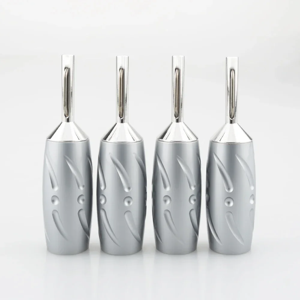 

Viborg VB402R Pure Copper Rhodium Plated Banana Loudspeaker Connector Hifi OFC Plated Hi-end Banana Plug for Speaker Cable