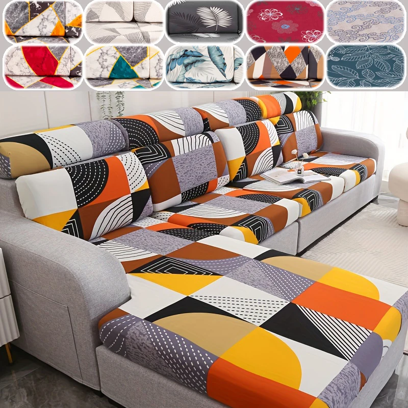 

1pc Elastic Sofa Couch Cover Printed Four Seasons Universal Dustproof Anti-pet Scratch Sofa Slipcover for Living Room Home Decor