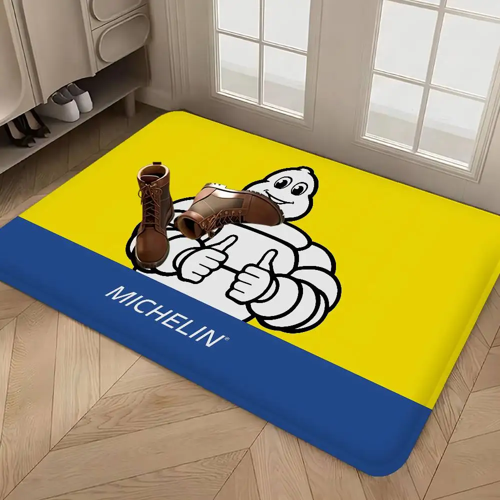 M-Michelins Logo Bathroom Mat Anti-slip Absorb Water Long Strip Cushion Bedroon Mat Hotel Decor Mat