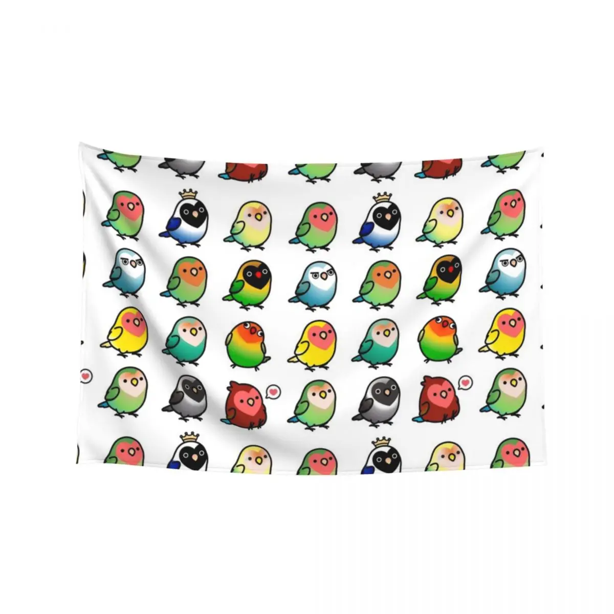 

Chubby Lovebirds Tapestry Anime Decor Cute Room Things Room Decor For Girls Decoration Room Tapestry