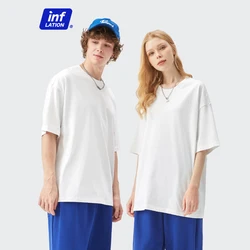 INFLATION 100% Cotton T-shirts Unisex Summer Candy Color Oversized Hip Hop Tees Men Streetwear Tee Shirts 1009S20