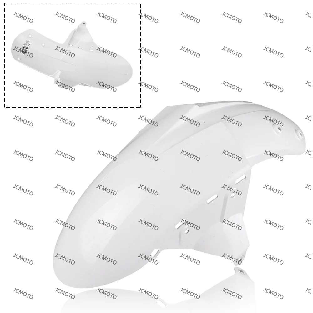 

Injection Mold ABS for Kawasaki ZX6R 2005 ZX10R 2004-2007 ZX636 2007 Unpaited White Motorcycle Front Fender Fairing Bodykit Part