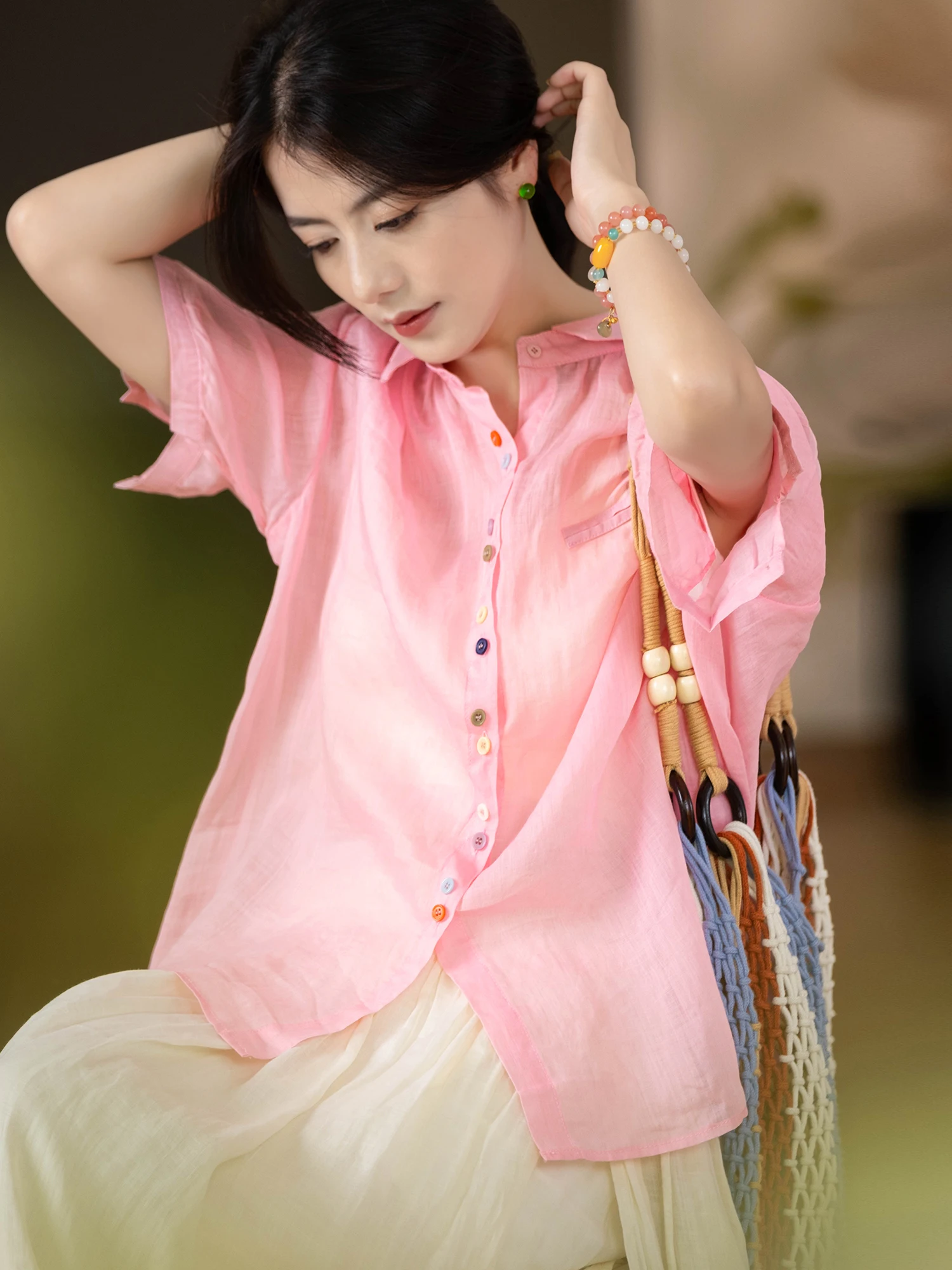 

Хлопковая футболка с коротким рукавом, тонкая, мягкая, быстросохнущая, с охлаждающим эффектом, с воротником-стойкой, свободного кроя, в корейском стиле, удобная.