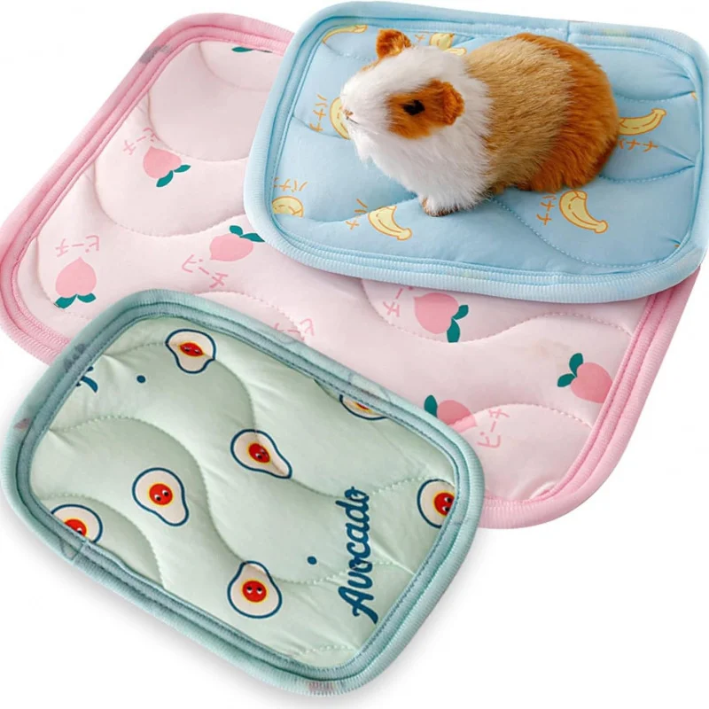 

【3 Pcs Small Animal Cooling Mat】Hamster Bedding, Breathable Pad for Rabbits, Chinchillas - Summer Pet Cooler