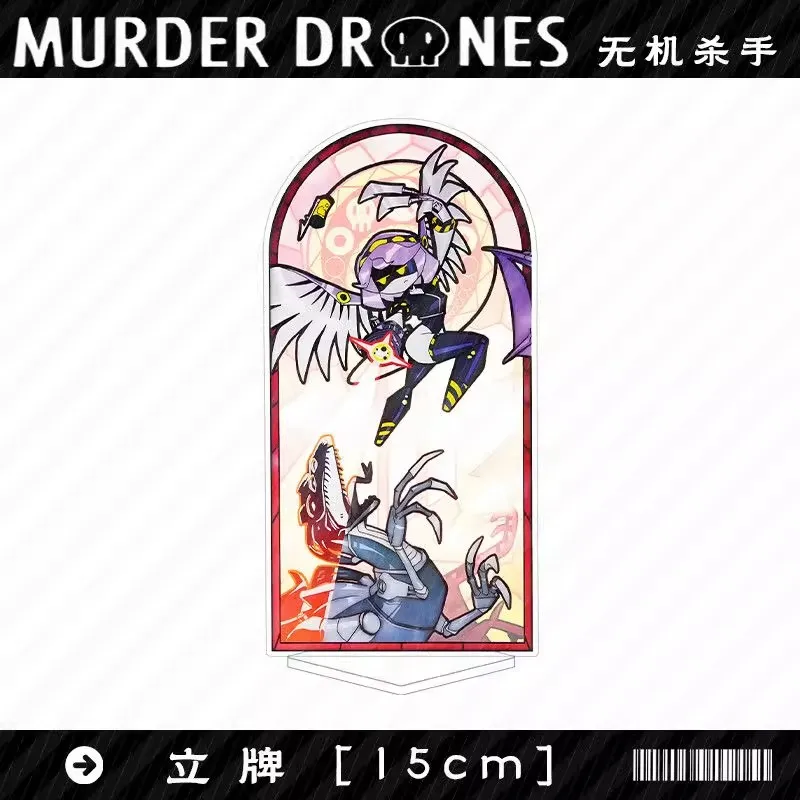 Murder Drones Season 1 Uzi Acrylic Figure Display Cartoon Stand Model Plate Desktop Ornament Anime Collectible Keychain Jewelry view 4