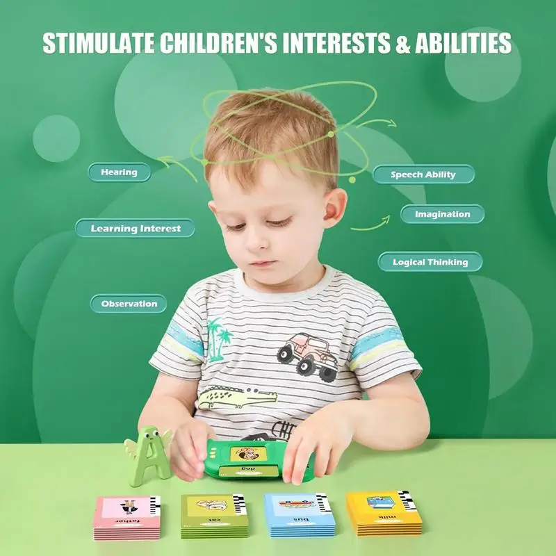 

Talking Flashcards For Toddler 1-3 Talking Cards For Toddler Educational Interactive Machine Games For Aged 1-3 Baby Kids Girls