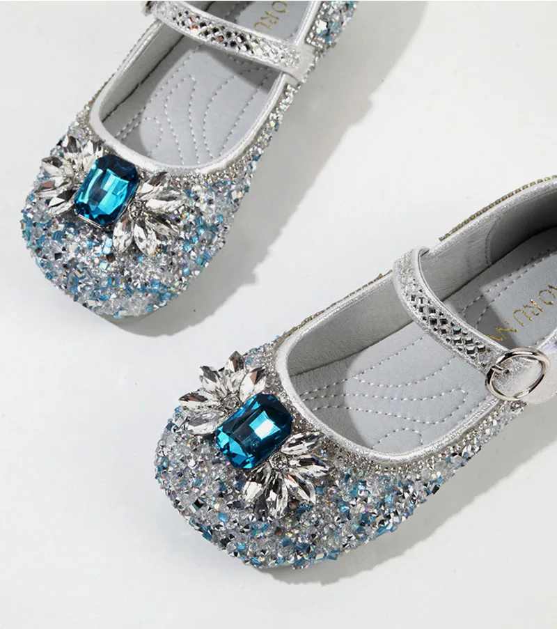 Picture 7: Children Princess Shoes 2025 Elegant Rhinestone Bowknot Kids Leather Shoe Fashion Spring Summer Girls Dancing Shoes CSH1567