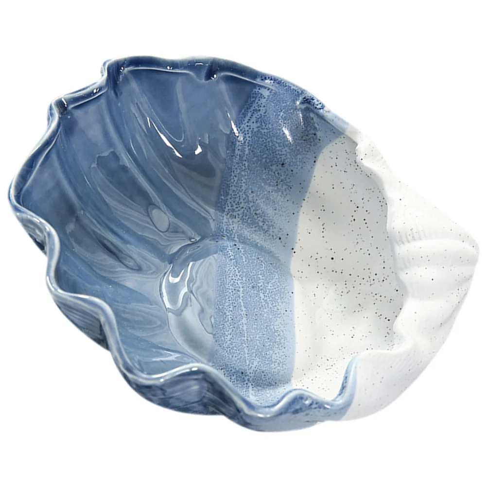 طبق مجوهرات من السيراميك جميل على طراز المحيط صينية مزخرفة حامل مجوهرات طبق حلقي حلية لوحة تخزين أطباق حلية