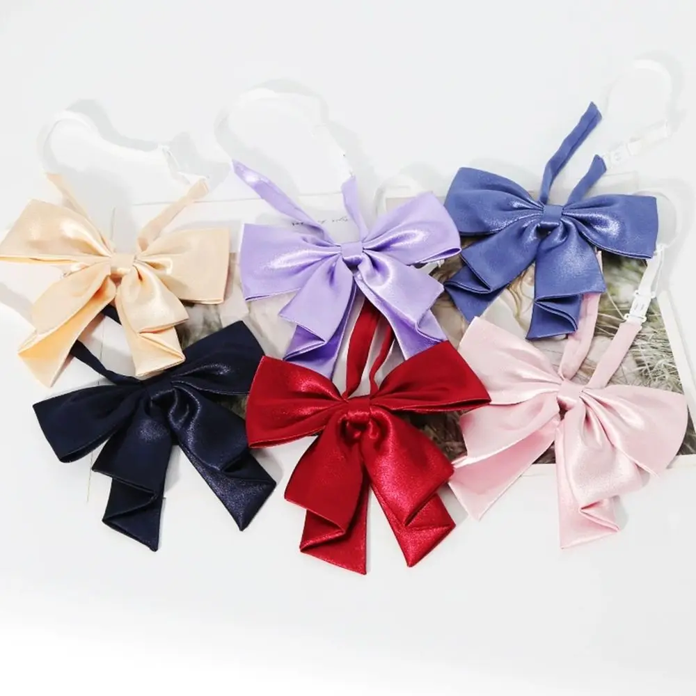 College Style JK Ties Solid Color Fashion Uniform Sailor Suit Collar Bowknot Oversized Swallowtail Bowknot