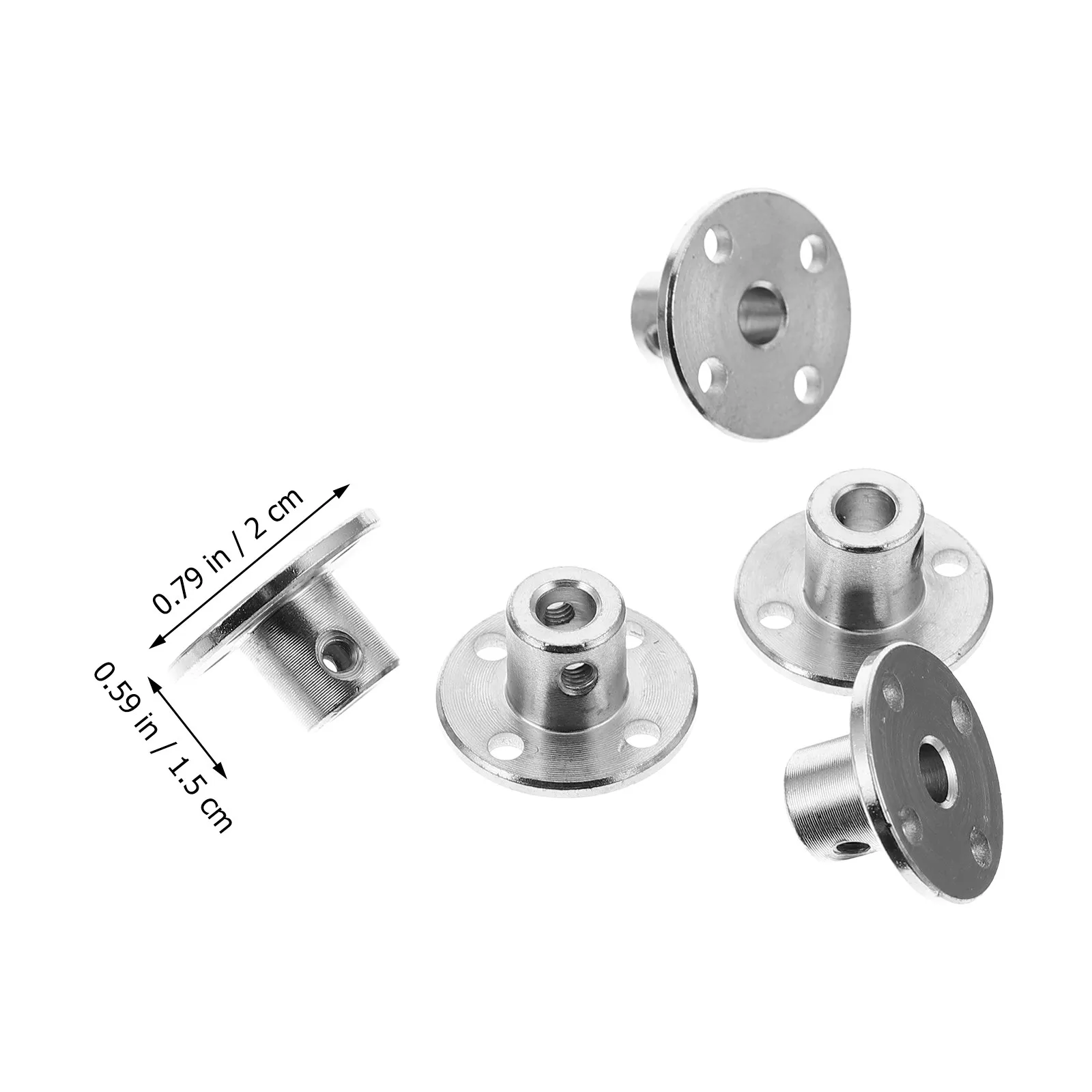 10Pcs 5Mm Flange Shaft Coupling Electroplated Heat-Treated Steel Rigid Coupler for Rc Motor Encoder Mounting Cnc Machine DIY